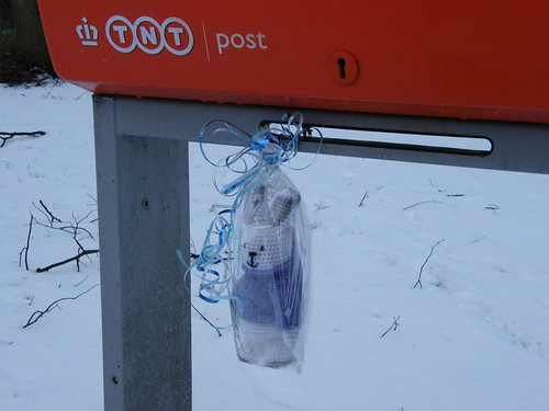 Rabbit hanging on mailbox 1 by Martine.Scheide.