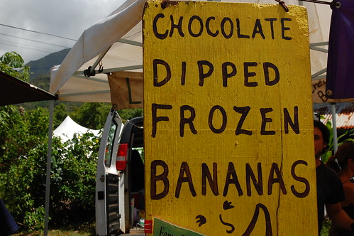 chocolate dipped frozen bananas