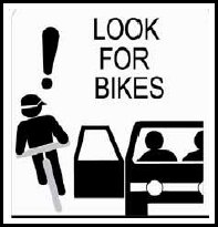 Look for bikes -- proposed sign on dooring