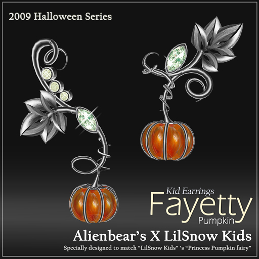 Fayetty Pumpkin kid earrings