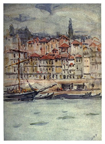 029-Muelle en oporto-Portugal its land and people- Ilustraciones de S. Roope Dockery 1909