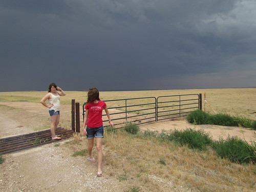 Taylor and Callie, and storms near Arnett.