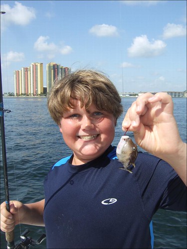 Daniel catches his first pufferfish!