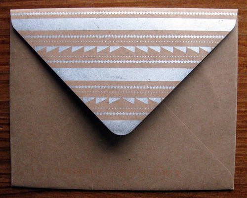 Hammerpress brown paper envelope + silver