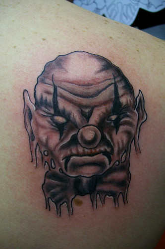 clown tattoo. Bob tyrell flash clown tattoo