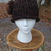 Loom Knitted Black and Brown Hat
