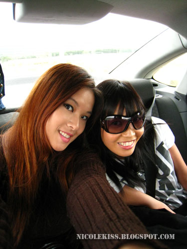 me and jerine at the back seats