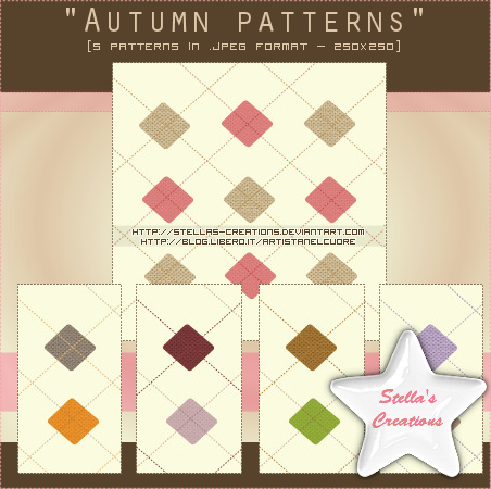 Autumn patterns Set 1 - © Blog Stella's Creations: http://sc-artistanelcuore.blogspot.com