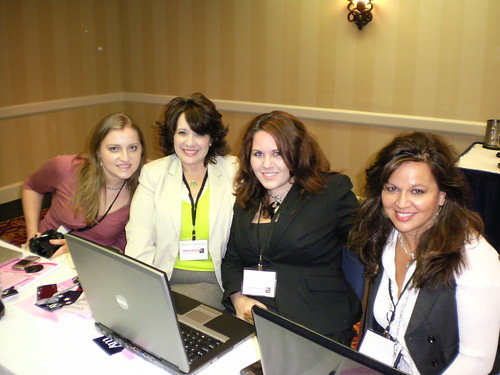 Jenny Erikson, Michelle Lancaster, Me, and Lisa Mei in the Grassroots Training session... naturally, I was tweeting.