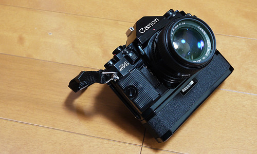 Canon A-1 with winder A