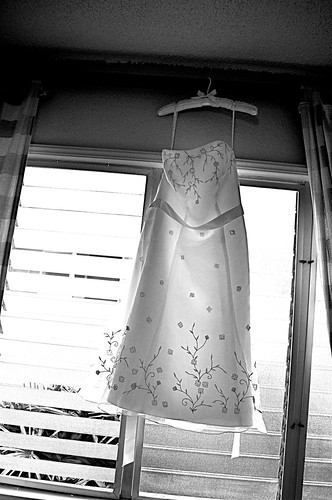 wedding dress - black & white