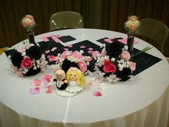 Decorating The Night Before - Bride & Groom Wedding Table