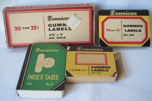 vintage Dennison Labels by littlejunkshop