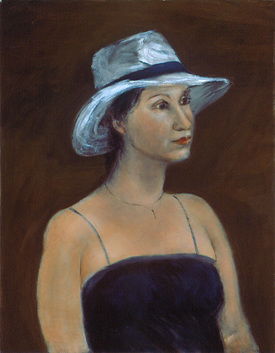 Woman in White Straw Hat / 帶白草帽的女人 / Frau mit weißem Strohhut