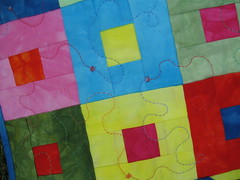 close up of quilting