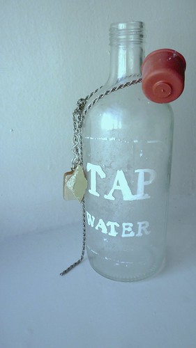 water bottle pollution. Bottled water creates waste