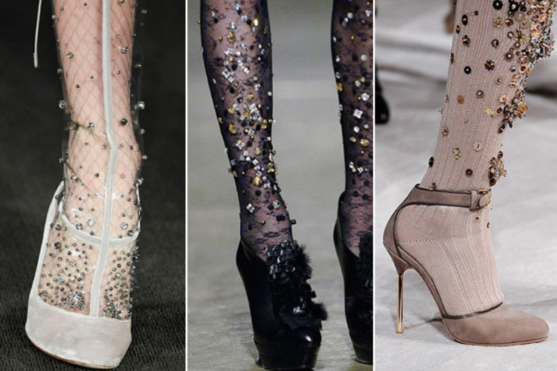diy tutorial embellished sequined tights inspiration