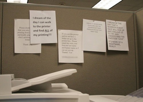 Passiveaggressivenotes.com: the office printer has a dream, 