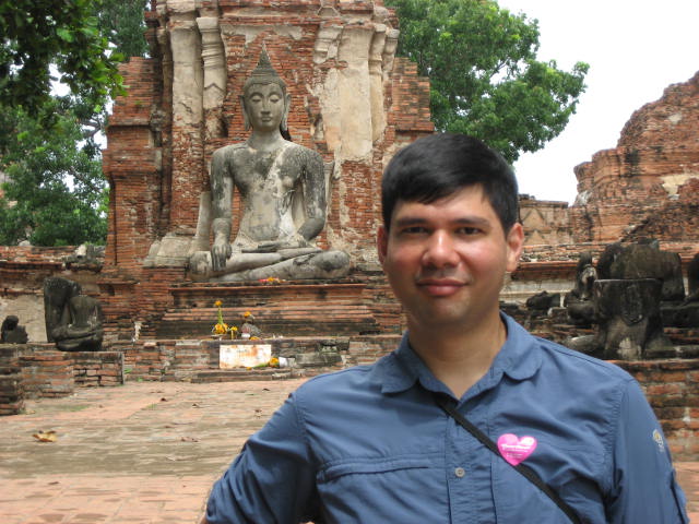Ryan and Buddha at Ayutthaya Historical Park