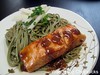 Seared Salmon with White Wine, Miso, and Soy Sauce Glaze
