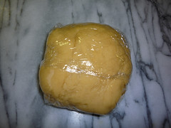 Pasta Dough in Cling Wrap (Photo by Frances Wright)