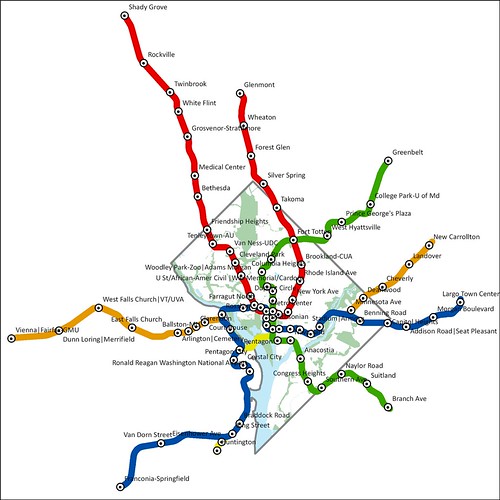 Dc Mythbusting Metro Map To Scale We Love Dc