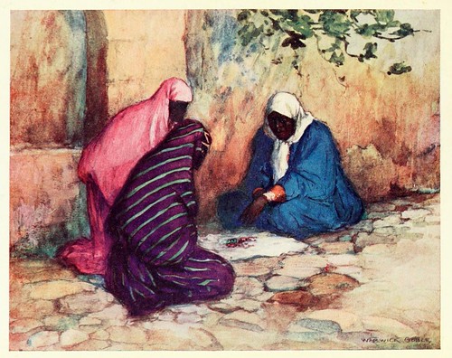 032-Un viejo adivino callejero- Constantinople painted by Warwick Goble (1906)