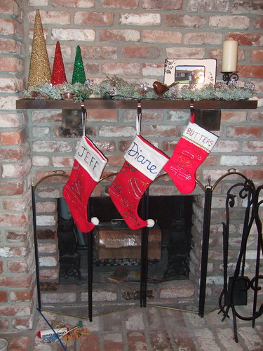 Holiday Stockings at Fireplace 2009