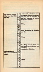Benjamin Franklin's daily schedule