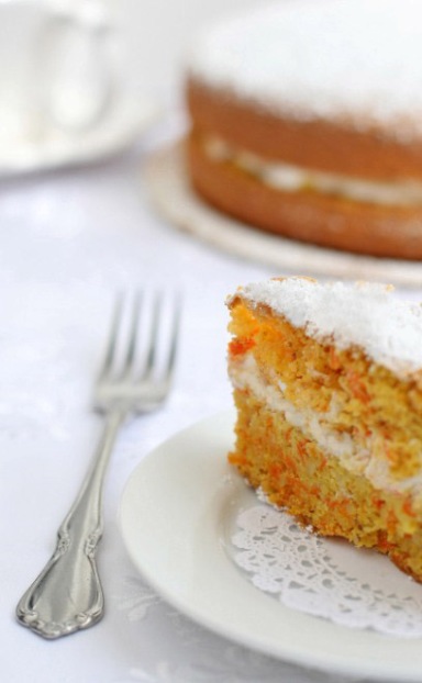 Light Almond Carrot Cake