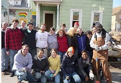 volunteers on Buffalo's West Side help clean & prepare vacant properties for rehab (courtesy of PUSHBuffalo)
