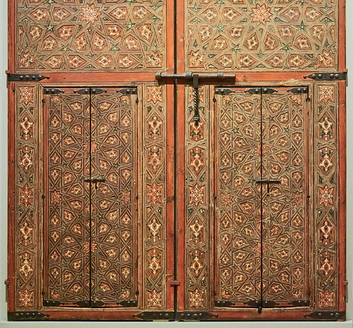 Painted wooden doors, "Doors from the Convent of St. Isabel", Hispano-Moresque, 16th-17th century, at the Saint Louis Art Museum, in Saint Louis, Missouri, USA
