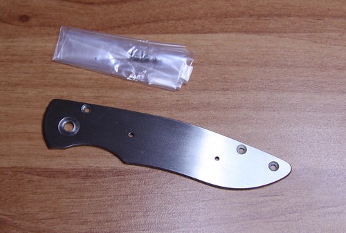 Silver titanium liners VG10 folder knife kit Jantz with Afzalia  handle