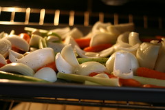 Vegetables for stock, before roasting