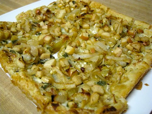 Caramelized Onion with Apple Tart
