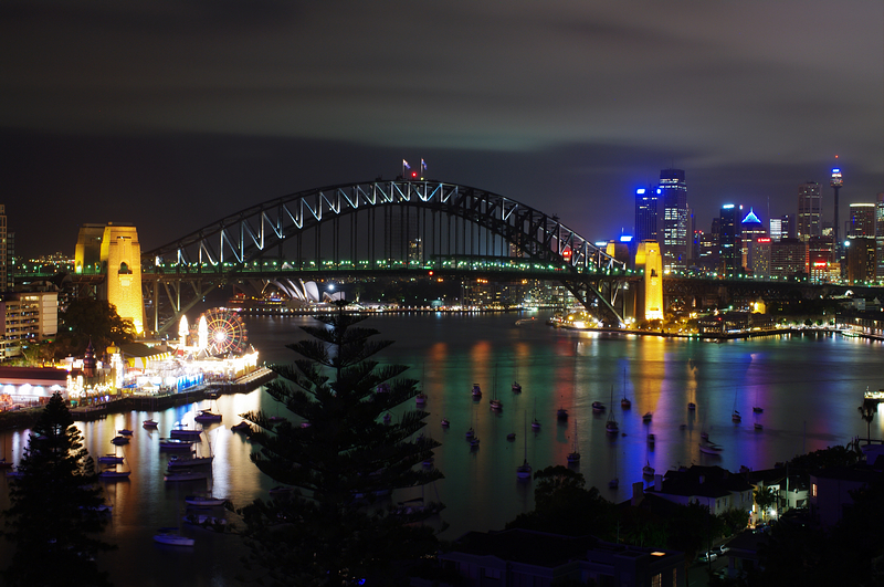 Sydney Harbour Bridge Night View