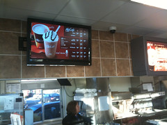 Flatscreen TV in McDonalds