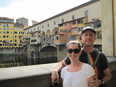 By the Ponte Vecchio ("old bridge")