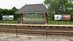 The Metra , Mars commuter flagstop depot. Chicago Illinois. June 2009.