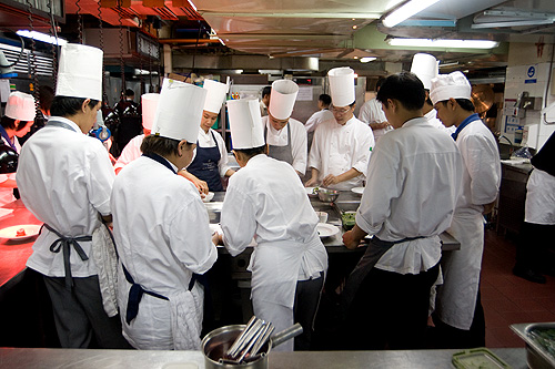 Inside the kitchen at the Four Seasons Bangkok World Gourmet Festival's Gala Dinner