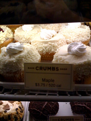 Crumbs Bakeshop Midtown NYC maple cupcakes