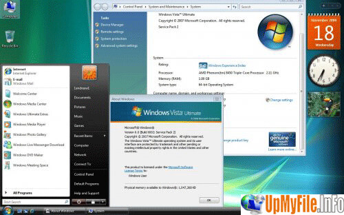 windows vista ultimate. Windows Vista Ultimate SP2.