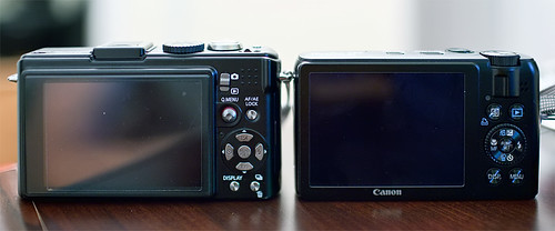 Canon S90 & Panasonic LX3 Rear View