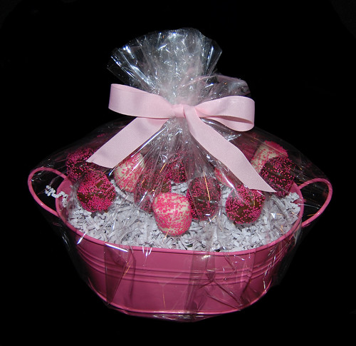 Pink Chocolate Dipped Marshmallow Bouquet Centerpiece