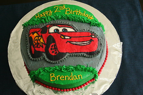 Cars Birthday Party Starring A Lightning McQueen Birthday Cake