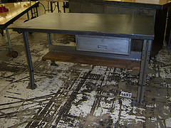 the estate of things chooses vintage steel table