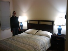 Amy with our new bedroom set
