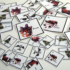 Spooky Christmas Gift Tag Stickers