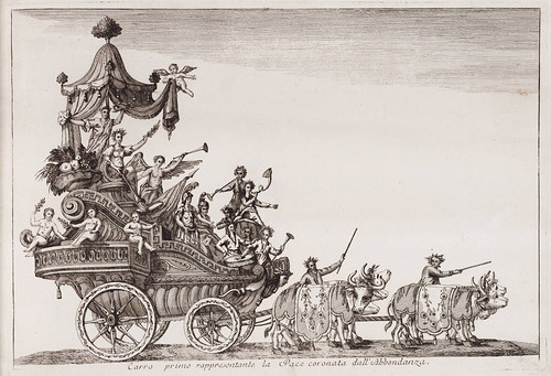 001 Primera carroza representando la Paz coronada por la abundancia-Currus triumphales ad adventum clarissimorum Moschoviae 1782