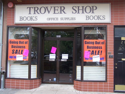 Trover Book Shop on Capitol Hill is closed